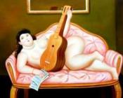 费尔南多 博特罗 : Woman With Guitar